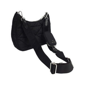 Prada Bag ReNylon triangle logo Padded quilted Tote bag black Crossbody